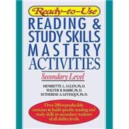 Ready-to-Use Reading & Study Skills Mastery Activities Secondary Level