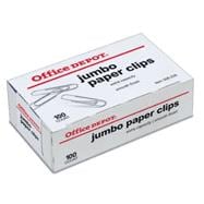Paper Clips, Jumbo, Silver, Box of 100 (Item #429175)