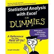 Statistical Analysis with Excel<sup><small>TM</small></sup> For Dummies<sup>®</sup>
