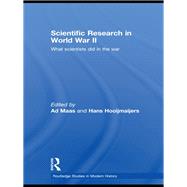 Scientific Research In World War II: What scientists did in the war,9781138995956