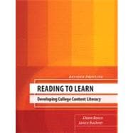 Reading to Learn: Developing College Content Literacy