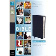 Holy Bible: New International Version, Navy, Bonded Leather, Thinline, Lay-Flat