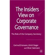 The Insider's View on Corporate Governance The Role of the Company Secretary