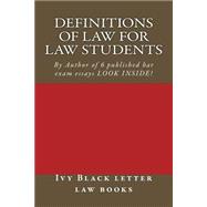 Definitions of Law for Law Students