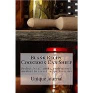 Blank Recipe Cookbook Can Shelf