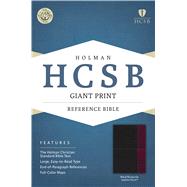 HCSB Giant Print Reference Bible, Black/Burgundy LeatherTouch