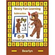 Beary Fun Learning Subtraction Facts 0-9 Arithmetic Practice Workbook