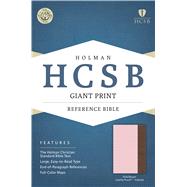 HCSB Giant Print Reference Bible, Pink/Brown LeatherTouch Indexed