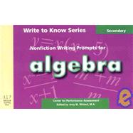 Nonfiction Writing Prompts for Algebra