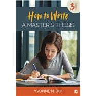 How to Write a Master's Thesis