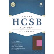 HCSB Giant Print Reference Bible, Pink/Brown LeatherTouch with Magnetic Flap Indexed