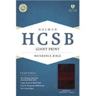 HCSB Giant Print Reference Bible, Saddle Brown LeatherTouch Indexed