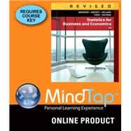 MindTap Business Statistics for Anderson/Sweeney/Williams/Camm/Cochran's Statistics for Business and Economics, Revised, 12th Edition, [Instant Access], 1 term (6 months)