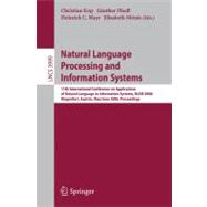 Natural Language Processing and Information Systems : 11th International Conference on Applications of Natural Language to Information Systems, NLDB 2006, Klagenfurt, Austria, May 31 - June 2, 2006, Proceedings
