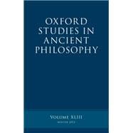 Oxford Studies in Ancient Philosophy Volume 43