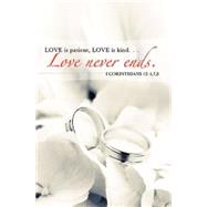 Love Never Ends/Rings Wedding Bulletin, Regular
