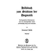 Hilfsbuch Zum Studien Der Dogmatik,9783111266190