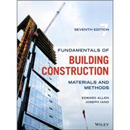 Fundamentals of Building Construction,9781119446194