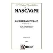 Cavalleria Rusticana: Kalmus Edition