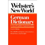 Webster's New World German Dictionary German/English English/German