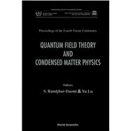 Quantum Field Theory and Condensed Matter Physics
