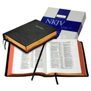 NKJV Wide Margin Reference Bible, Black Edge-Lined Goatskin Leather, Red Letter Text NK746:XRME