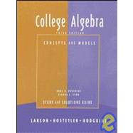 College Algebra : Concepts and Models Student