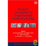 Research Companion to Organizational Health Psychology