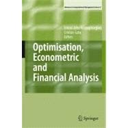 Optimisation, Econometrics And Financial Analysis