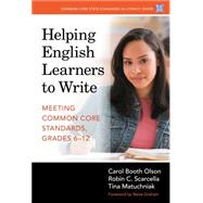 Helping English Learners to Write