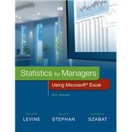 Statistics for Managers Using Microsoft Excel (Subscription)