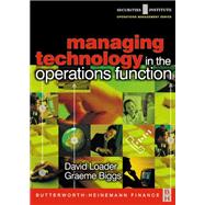 Managing Technology in the Operations Function, Securities Institute Operations Management