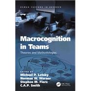 Macrocognition in Teams: Theories and Methodologies
