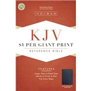 KJV Super Giant Print Reference Bible, Blue Simulated Leather