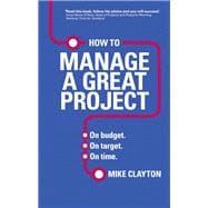 How to Manage a Great Project On budget. On target. On time.