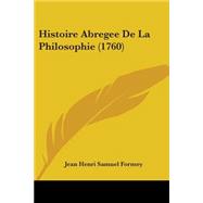 Histoire Abregee De La Philosophie