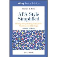 APA Style Simplified Writing in Psychology, Education, Nursing, and Sociology [Rental Edition]