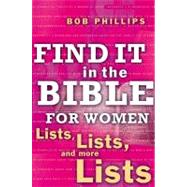 Find It in the Bible for Women Lists, Lists, and more Lists