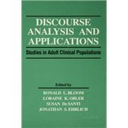 Discourse Analysis and Applications: Studies in Adult Clinical Populations