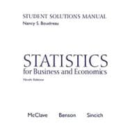 Statistics for Business and Economics (Student Solutions Manual)
