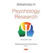 Advances in Psychology Research. Volume 150