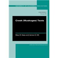 Creek Muskogee Texts