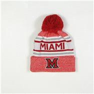 Miami League Tailgate Marled Knit In Cuff Beanie with Pom