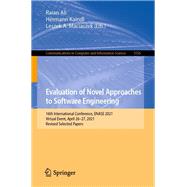 Evaluation of Novel Approaches to Software Engineering