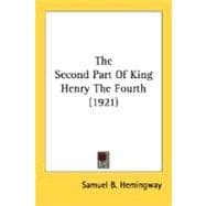 The Second Part Of King Henry The Fourth 1921