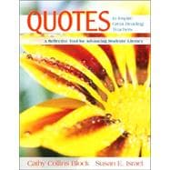 Quotes to Inspire Great Reading Teachers : A Reflective Tool for Advancing Students' Literacy
