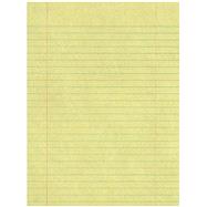 School Smart 16 lb Essay and Composition Paper with Margin - 8 in x 10 1/2 in - Ream of 500 - Yellow