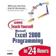 Sams Teach Yourself Microsoft Excel 2000 Programming in 24 Hours