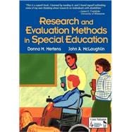 Research and Evaluation Methods in Special Education