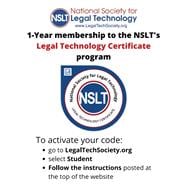 NSLT Legal Technology Certificate 1-year Membership